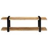 vidaXL TV Cabinet Brown Solid mango wood with powder-coated iron