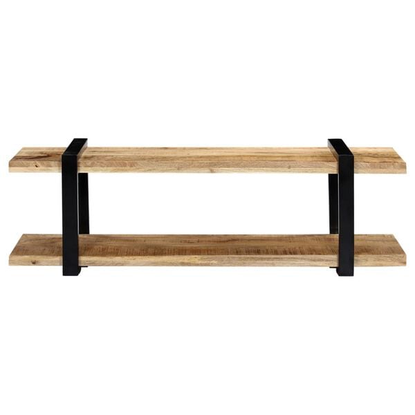 vidaXL TV Cabinet Brown Solid mango wood with powder-coated iron