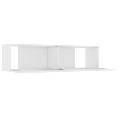 vidaXL TV Stand White 47.2"x11.8"x11.8" Engineered Wood