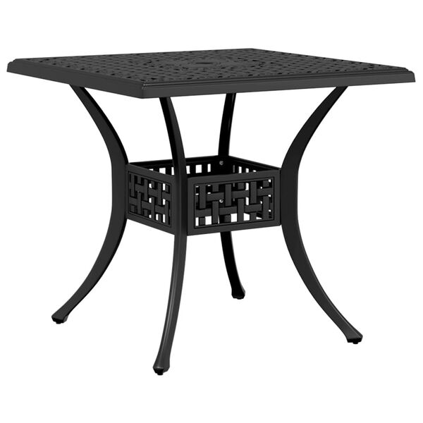 vidaXL Garden Table Black Cast Aluminum Medium Durable Garden Table