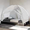 vidaXL Mosquito Net Mongolia with Doors 220 Mesh White 78.7x47.2x51.2"