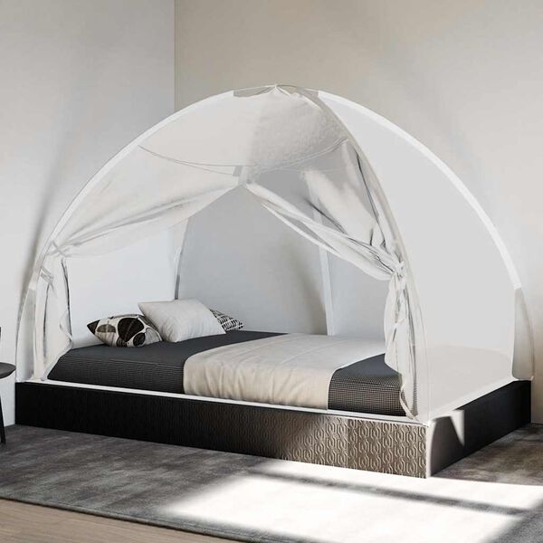 vidaXL Mosquito Net Mongolia with Doors 220 Mesh White 78.7x47.2x51.2"