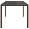 vidaXL Garden Dining Table Brown 74.8" x 35.4" x 29.5" Poly rattan
