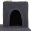 vidaXL Cat Tree Dark Gray Engineered wood, plush, sisal Medium Durable