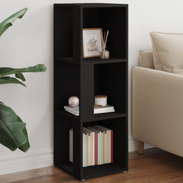 vidaXL Corner Cabinet Black Engineered wood Compact Corner Cabinet