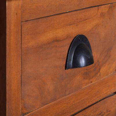 vidaXL Bedside Cabinet 15.7"x13.8"x23.6" Solid Teak Wood