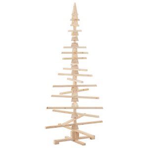 vidaXL Wooden Christmas Tree for Decoration 70.9" Solid Wood Pine