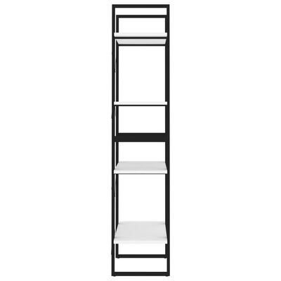 vidaXL 4-Tier Book Cabinet White 23.6"x11.8"x55.1" Engineered Wood