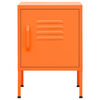vidaXL Nightstand Orange Steel 13.8 in x 13.8 in x 20.1 in