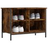vidaXL Shoe Cabinet Smoked Oak Engineered Wood Medium Shoe Cabinet