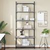 vidaXL Bookcase Grey Sonoma Engineered wood and metal Tall