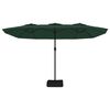 vidaXL Garden Parasol Green, Dark Grey Polyester, Powder-Coated Iron Large