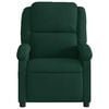 vidaXL Massage Recliner Chair Dark Green Velvet, Metal, Plywood Medium