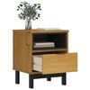 vidaXL Bedside Cabinet Oak Solid pine wood, engineered wood, plastic