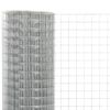 vidaXL Chicken Wire Fence Galvanised Steel 82.0x1.6' Silver