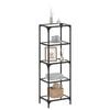 vidaXL Storage Rack Black glass Stainless steel and glass
