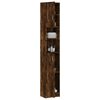 vidaXL Bathroom Cabinet Smoked Oak Engineered Wood Tall Bathroom Cabinet