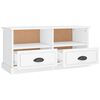 vidaXL TV Cabinet White Engineered Wood Medium TV Cabinet Rectangular