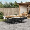 vidaXL Garden Dining Set Black and brown