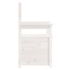 vidaXL Bench White Solid Pine Wood Medium Bench Rectangular Durable