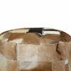 vidaXL Pouffe Multicolor Genuine goat leather upholstery Medium Sturdy