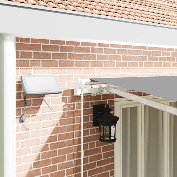 vidaXL Awning with Manual White 236.2" x 118.1" Metal