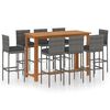 vidaXL Garden Bar Set Gray, Anthracite
