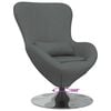 vidaXL Egg Chair Dark Grey 24.80 x 28.74 x 35.43 in Fabric