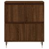 vidaXL Sideboard Brown Oak Engineered Wood, Metal Medium Sideboard