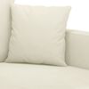 vidaXL 2-seater Sofa Cream Velvet (100% polyester), metal, textilene, foam
