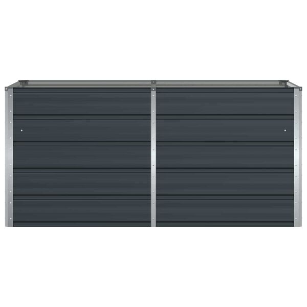 vidaXL Planter Anthracite 62.99 x 31.50 x 29.53 in Steel