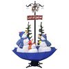 vidaXL Snowing Christmas Tree Blue, Green, White PVC, Polyester, Plastic