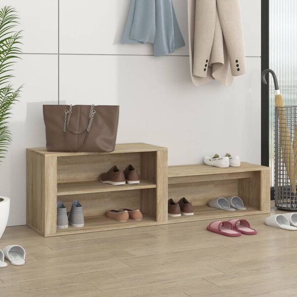 vidaXL Shoe Cabinet Sonoma Oak Engineered wood Standard Shoe Cabinet