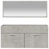 vidaXL Bathroom Cabinet With Mirror Concrete Gray Engineered Wood, Acrylic