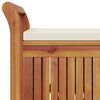 vidaXL Garden Storage Bench Cream White, Natural Wood