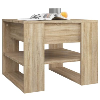 vidaXL Coffee Table Sonoma Oak 21.9"x21.7"x17.7" Engineered Wood
