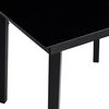 vidaXL Garden Dining Table Black Powder-coated steel, glass Medium Tough