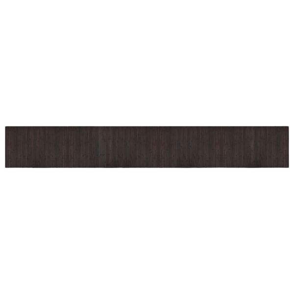 vidaXL Rug Dark Brown Bamboo, Polypropylene 23.6x157.5 in Non-slip Rug
