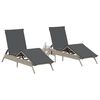 vidaXL Sun Lounger Light Grey PE rattan, powder-coated steel Standard