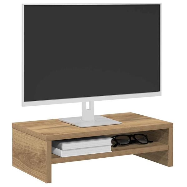 vidaXL Monitor Stand Artisan oak Engineered wood Medium Monitor Stand