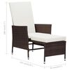 vidaXL Garden Furniture Set Brown and Cream White