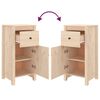 vidaXL Sideboard Set of 2 Pine Solid pine wood Standard Sideboard