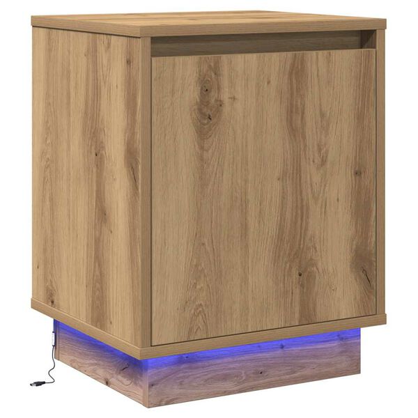 vidaXL Bedside Cabinet Artisan Oak 15.35 x 13.58 x 19.69 in