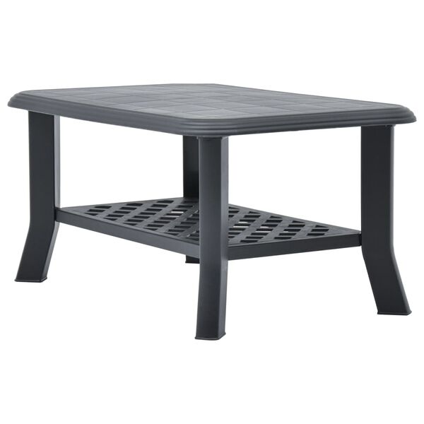 vidaXL Coffee Table Anthracite Plastic 35.4 x 23.6 x 18.1 in Durable