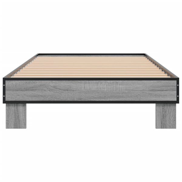 vidaXL Bed Frame Gray Sonoma Engineered Wood Single Durable Bed Frame