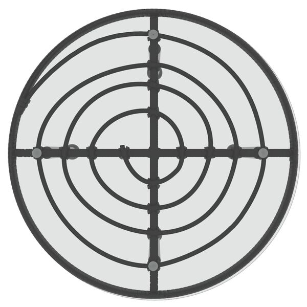 vidaXL Dining Table Black Steel Compact UV-resistant Bistro Table