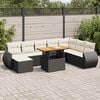 vidaXL Garden Sofa Set Black PE Rattan 9 Piece Garden Sofa Set