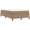 vidaXL Bed Frame with Mattress Cappuccino 47.24 x 78.74 in Fabric