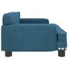 vidaXL Kids Sofa Blue Velvet, pine wood, foam, plastic Mini Modern