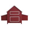 vidaXL Chicken Coop Red and white, Green roof